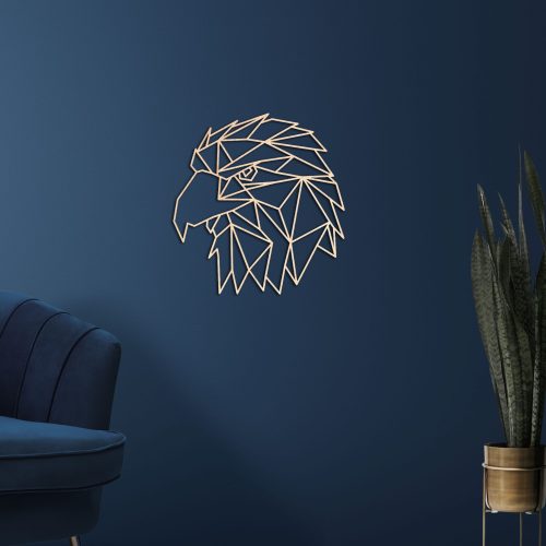 Décoration murale animal aigle géométrique en bois pour salon, chambre ou à offrir en cadeau