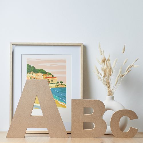 Lettres décoratives à poser Arial en bois MDF